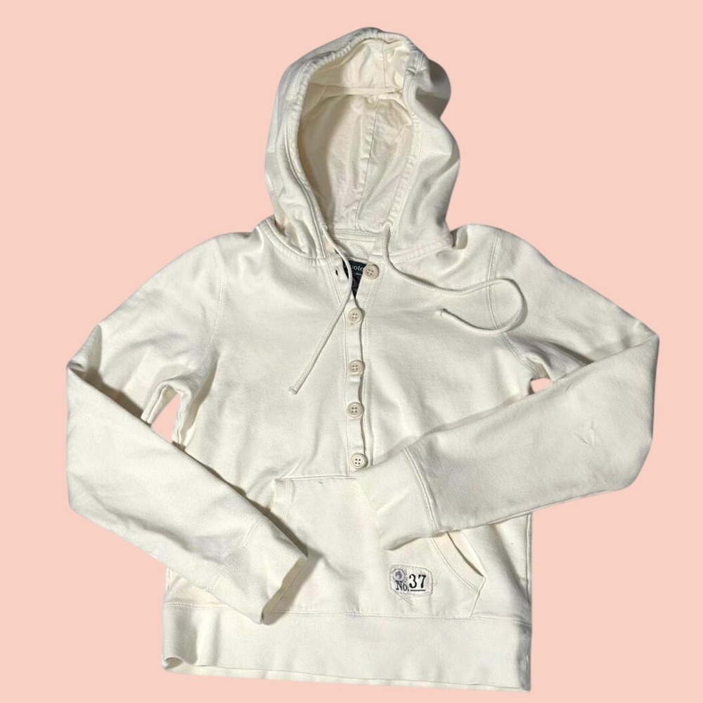 Vintage Y2K Button Up Pull Over Hoodie, By Bluenotes, Bella Swan